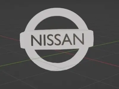 Nissan 3D Logo Low-poly 3D model