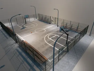 Basketball court - Gest Low-poly 3D model