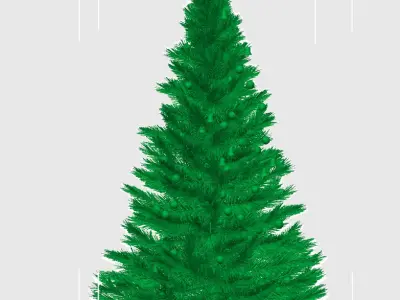 Realistic Christmas Tree with Ornament Set 3D print model