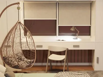 Kid room interior isometric 3D model
