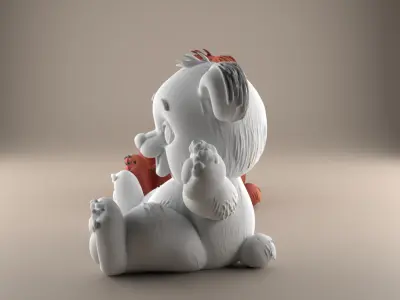 Cute Bear STL File - 3D Model for Decoration Gift 1 3D print model