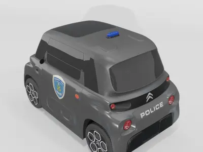 Citroen Police Electro Car 3D model 3D model
