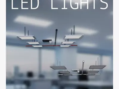 Led lights Low-poly 3D model