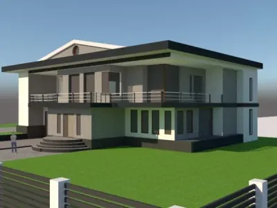 Mega Luxury mansion 3D print model