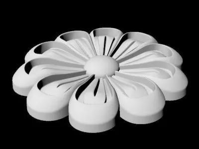 Central decor ornament for furniture 3D model 70