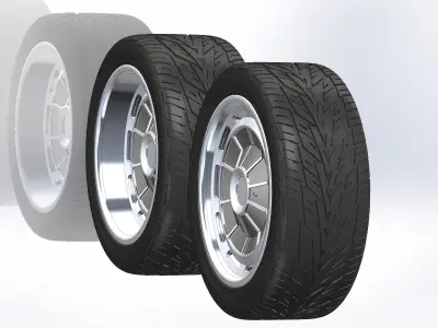 Custom wheels Raceline Impala for your scale model 3D print model