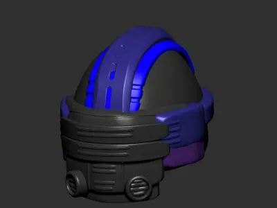 helmet high poly sculpt 3d printable ver 7 3D model 3D model