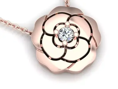 Rose Necklace 3D print model