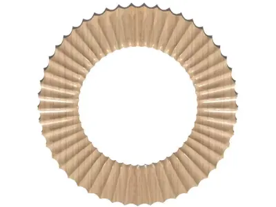Frame-035 circular wooden frame 3D model
