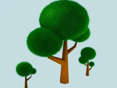Shaggy TREE  Free low-poly 3D model