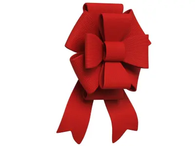 Christmas Bow Ribbon 43 Low-poly 3D model