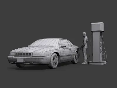 On Gas Station 3D model