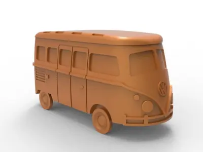 Camper Van Tow Ball Cover Cap Design 1 3D print model