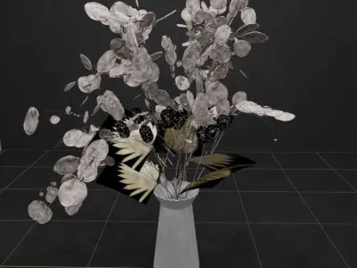 Lunaria Bouquet 3D model
