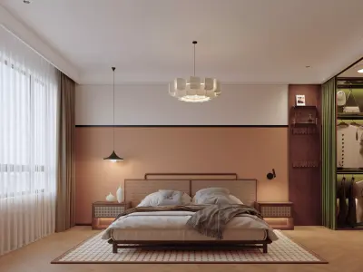  Chinese Bedroom interior 126 3D model