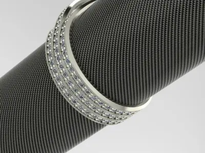 Luxury engagement female ring 3D print model