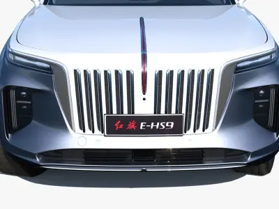 FAW Hongqi E-HS9 EV 2022 With interior 3D model