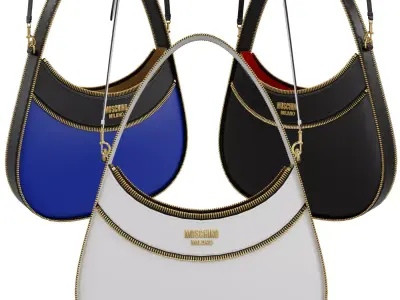 Moschino Rider CalfSkin Hobo Bag Low-poly 3D model