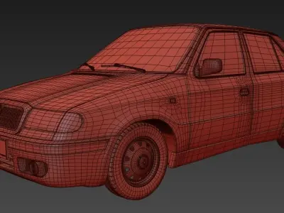 Skoda felicia facelift 98-01  exterior only 3D model