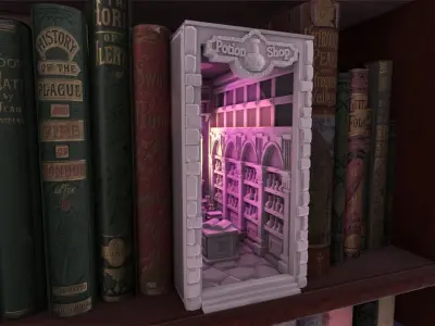 Potion Shop Booknook 3D print model
