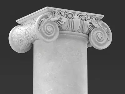 Ionic column 1 Low-poly 3D model