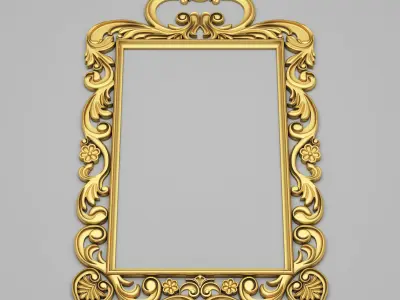 Classic Frame Mirror 008 3D model