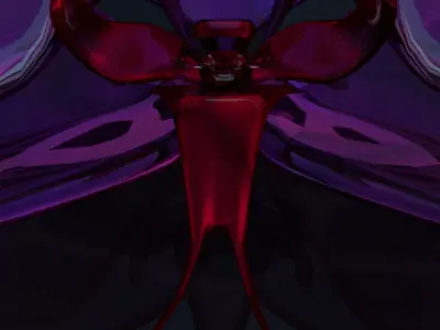 Orchid glass sculpture low poly Low-poly 3D model