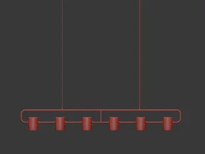 Seeddesign Ling PL6 Linear Suspension Light 3D model