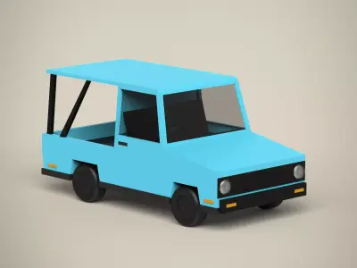 Cartoon car 3D model