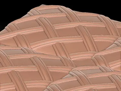 3D WALLPANEL 600MM x 600MM 3D model 5