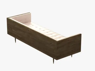 DE LA ESPADA Box Sofa Large - Walnut 3D model