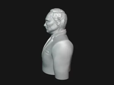 Vladimir Putin Bust 3D printable model 3D print model