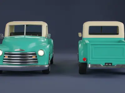 Stylized Classic Truck 3D model