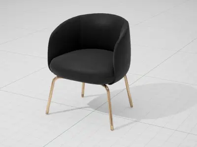 PlusHalle Low Nest Chair UE4 Low-poly 3D model