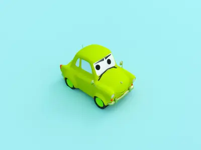 Car cartoon impersonal  3D model