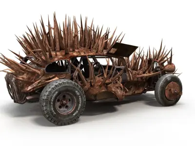 Plymouth Rock Fury Road Low-poly 3D model