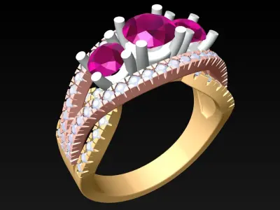 Diamond Ring - Womens Rings - N582054 3D print model