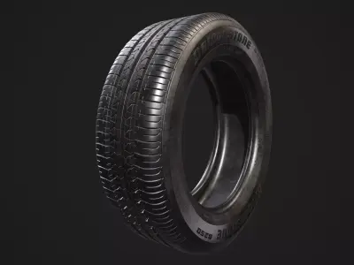 Tire for wheels Low-poly 3D model