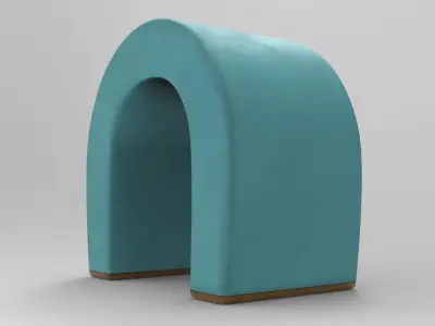 Kobu Kid Pouf Low-poly 3D model