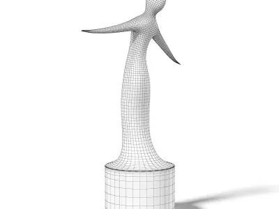 Modern Sculpture 3D Model 3D model