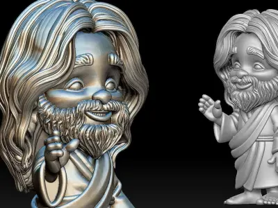 Cute Chibi Jesus Statue  3D print model