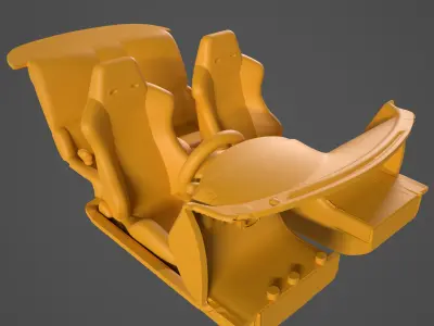 Toyota Supra 1998 Car Interior 3D print model