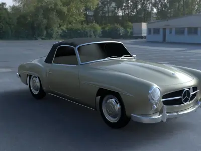 Mercedes 190SL Soft Top 3D model