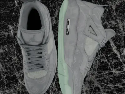 NIKE AIR JORDAN 4 RETRO KWAS Low-poly 3D model