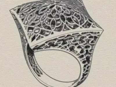 free fusion gold ring  Free 3D print model