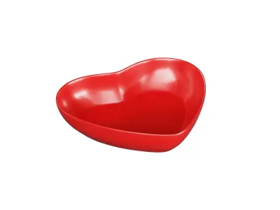 Heart Shaped Cereal Bowl 3D model