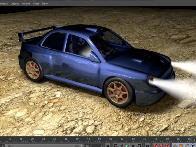 Subaru Impreza WRX rally car detailed 3D model