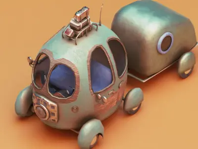 Stylize Car Cartoon Low-poly 3D model