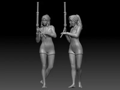 girl washer 2 3D print model