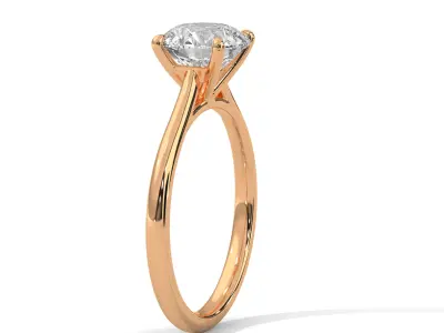 solitaire ring with detail images and 360 render videos 68 3D print model